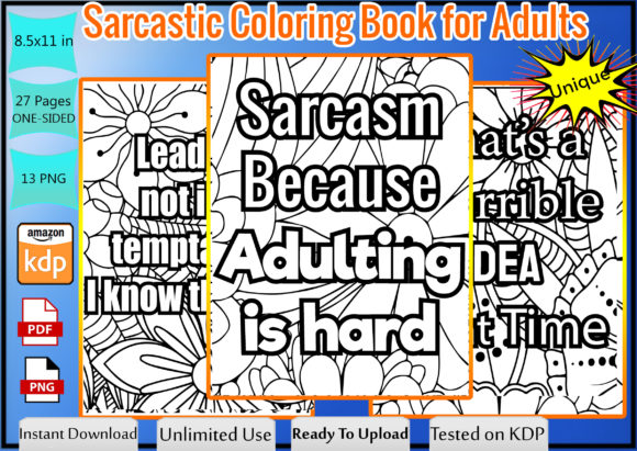 Download Sarcastic Coloring Book for Adults VOL 2 - Book for adults Collection