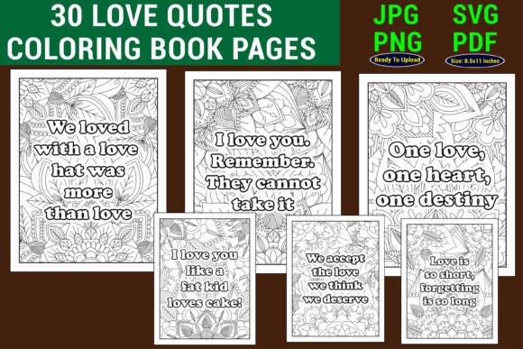 Download Love Quotes Coloring Book for Adults - Book for adults Collection