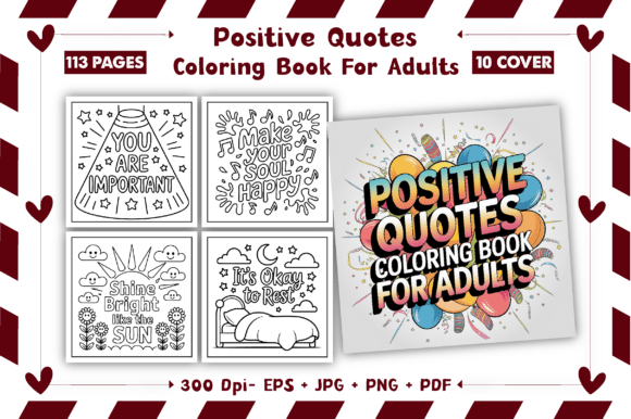 Download Positive Quotes Coloring Book for Adults - Book for adults Collection