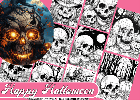 Download Happy Halloween Coloring Book for Adults - Book for adults Collection